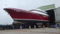 MCC Superyacht Mazu at her launch - Image courtesy of Maritime Concept and Construction